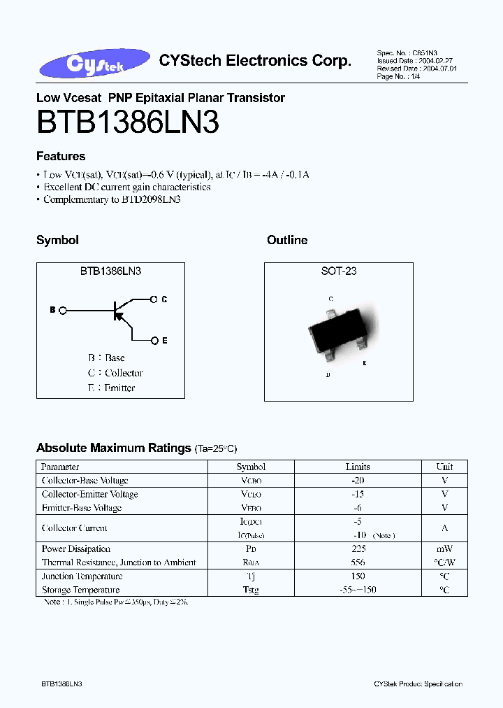 BTB1386LN3_1221162.PDF Datasheet