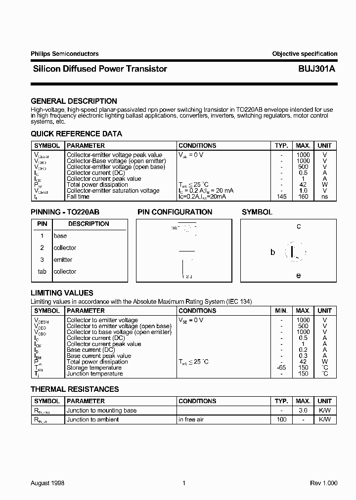 BUJ301A_1221820.PDF Datasheet