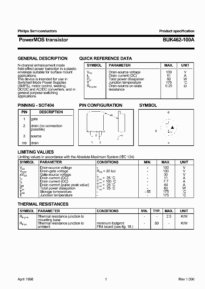 BUK462-100A_1060515.PDF Datasheet