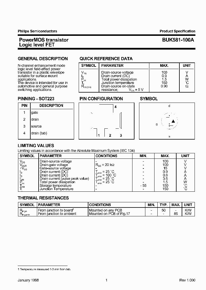 BUK581-100A_1221910.PDF Datasheet