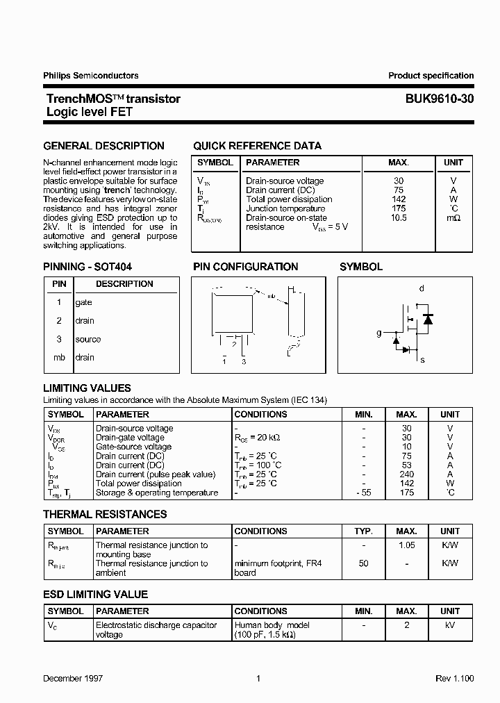 BUK9610-30_1222054.PDF Datasheet