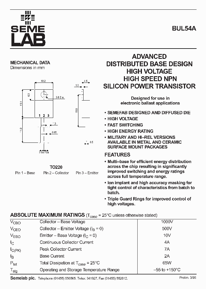BUL54_1067686.PDF Datasheet