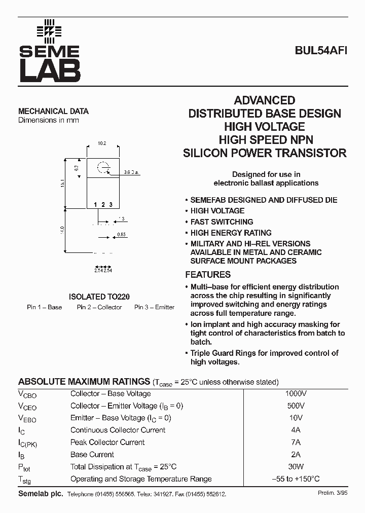 BUL54AFI_1222153.PDF Datasheet