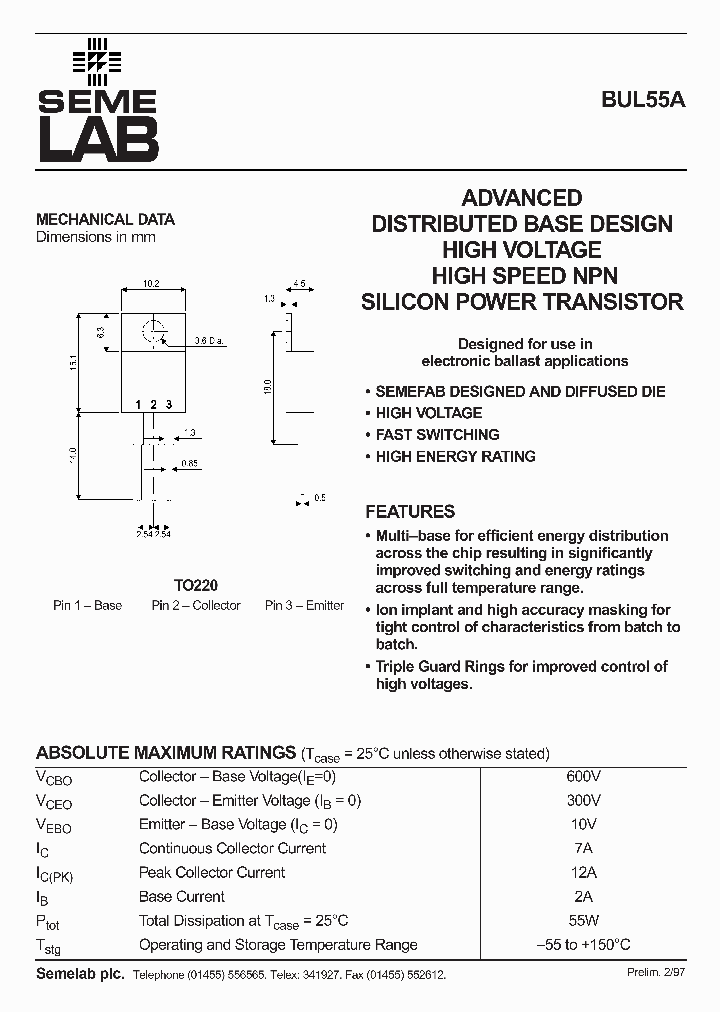 BUL55A_1222157.PDF Datasheet