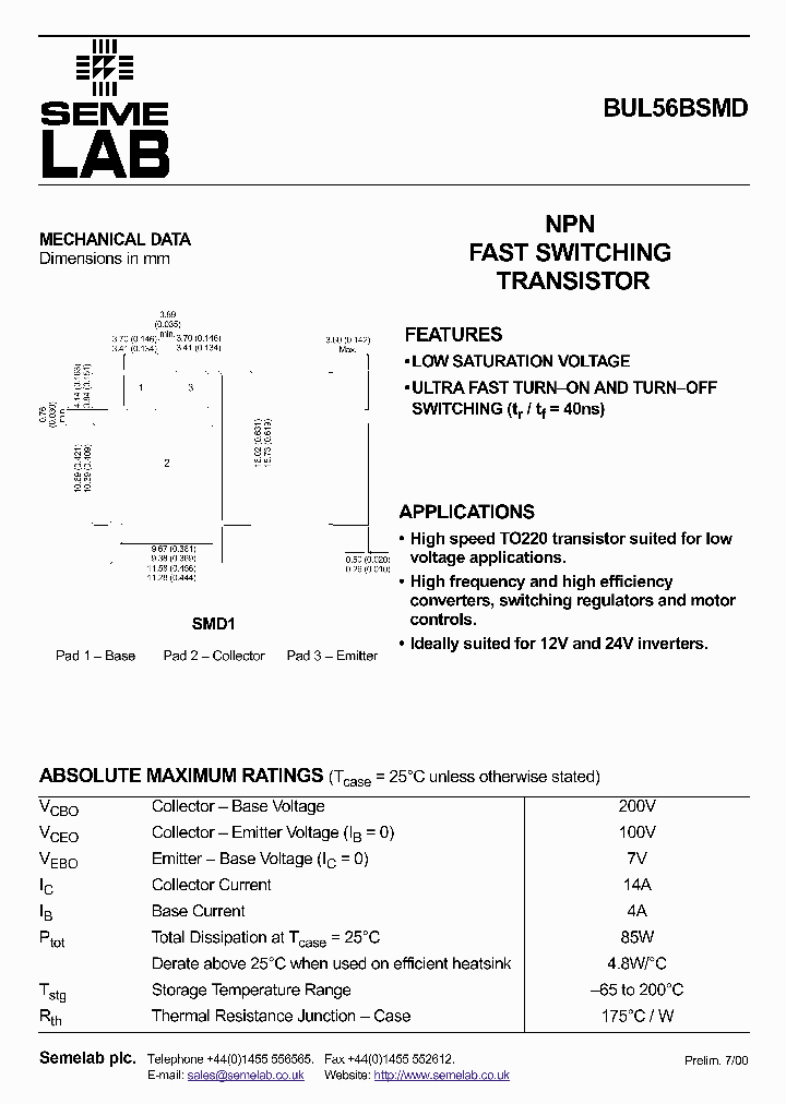 BUL56BSMD_1222159.PDF Datasheet