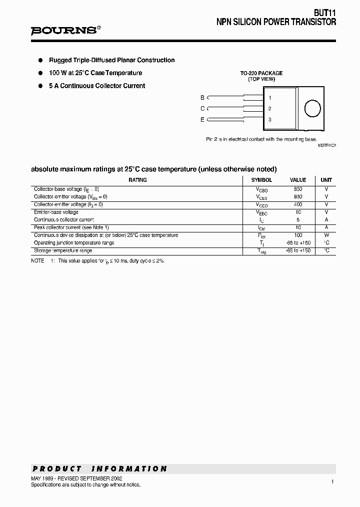 BUT11_1144296.PDF Datasheet