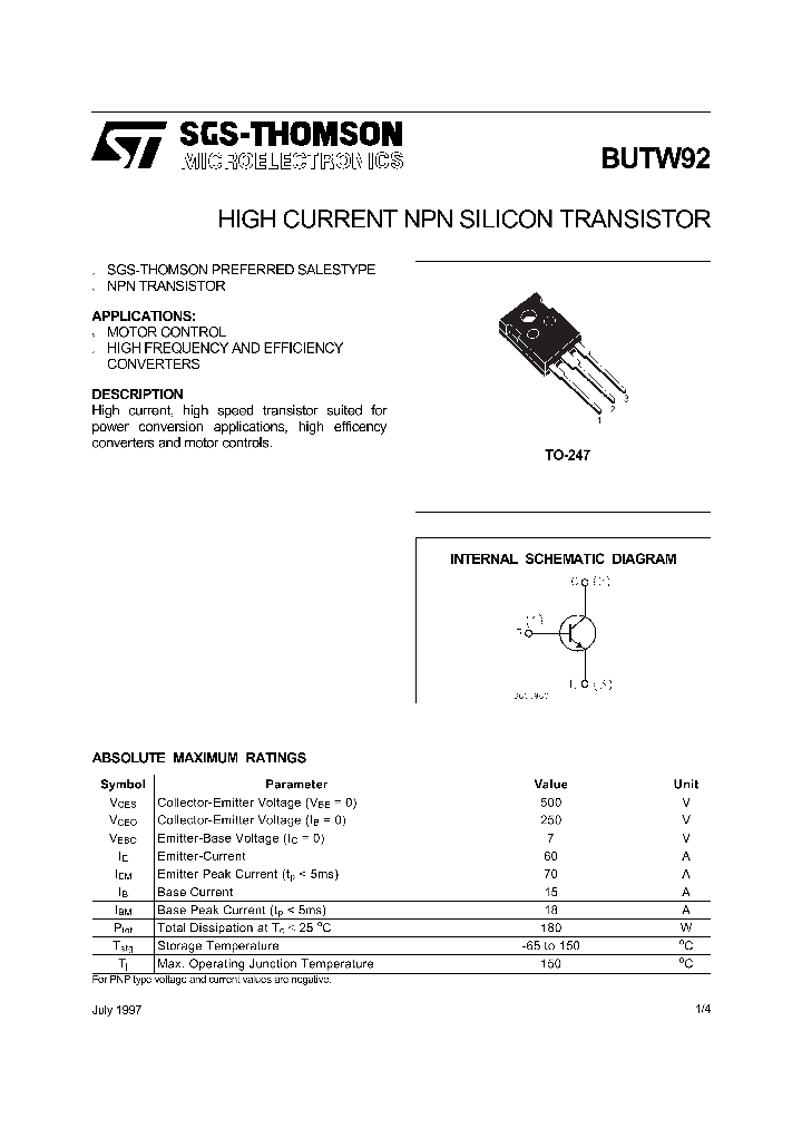 BUTW92_1107812.PDF Datasheet