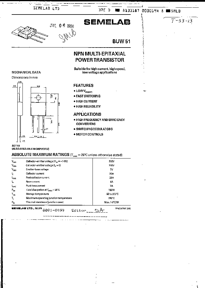 BUW51_1222326.PDF Datasheet