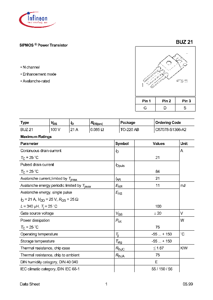 BUZ21_1122453.PDF Datasheet