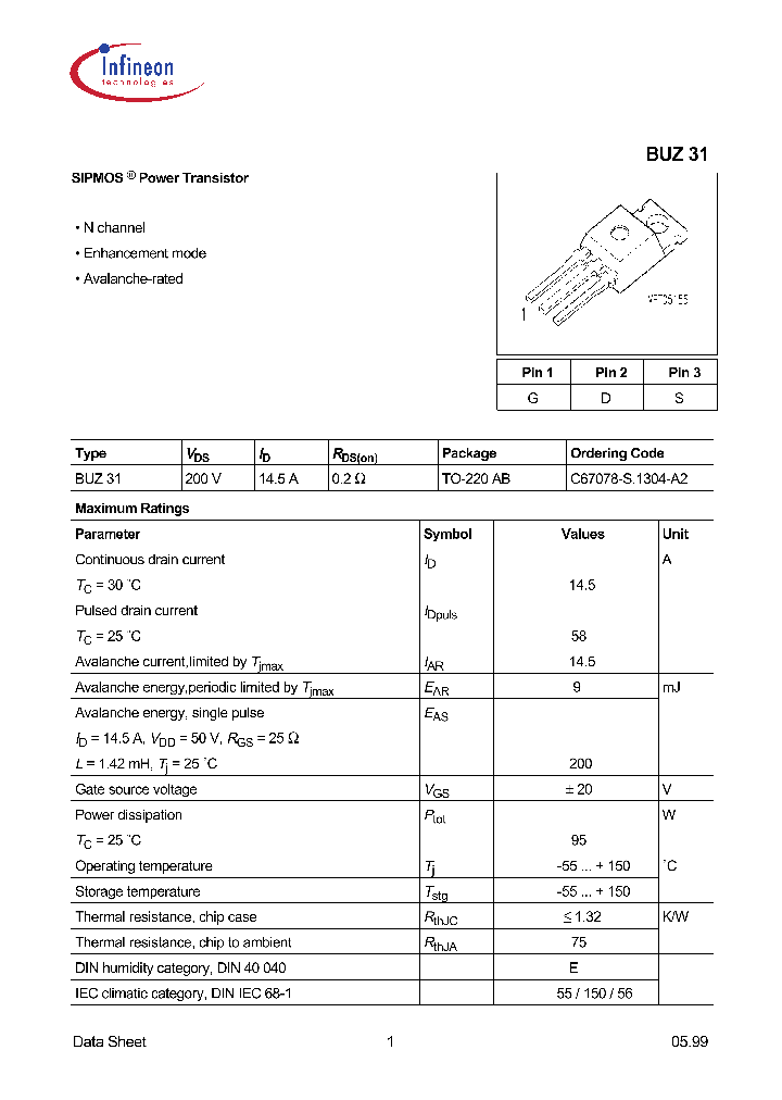 BUZ31_1222394.PDF Datasheet