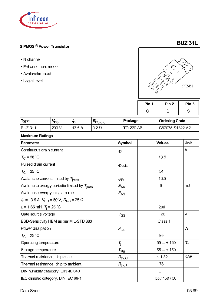 BUZ31L_1222395.PDF Datasheet