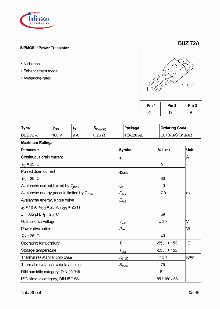 BUZ72A_1147396.PDF Datasheet