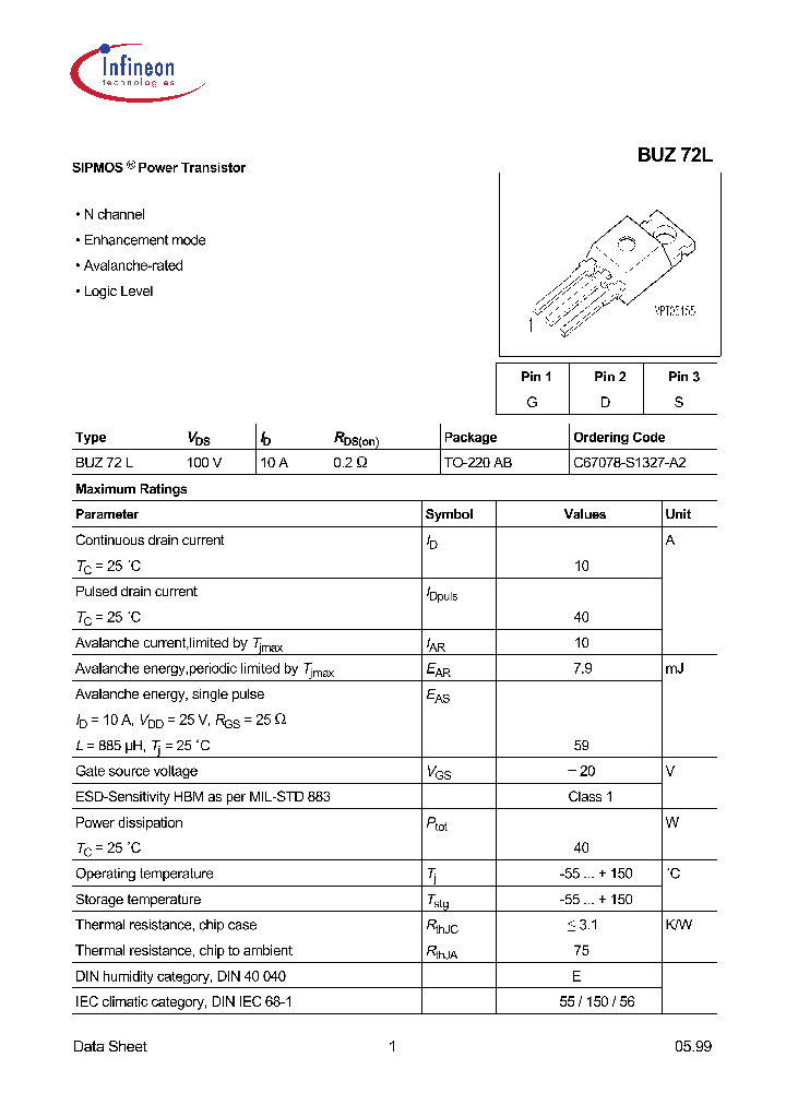 BUZ72L_1143182.PDF Datasheet