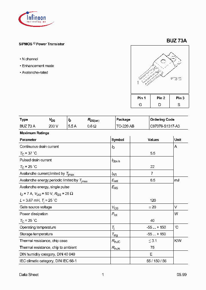 BUZ73A_1222426.PDF Datasheet