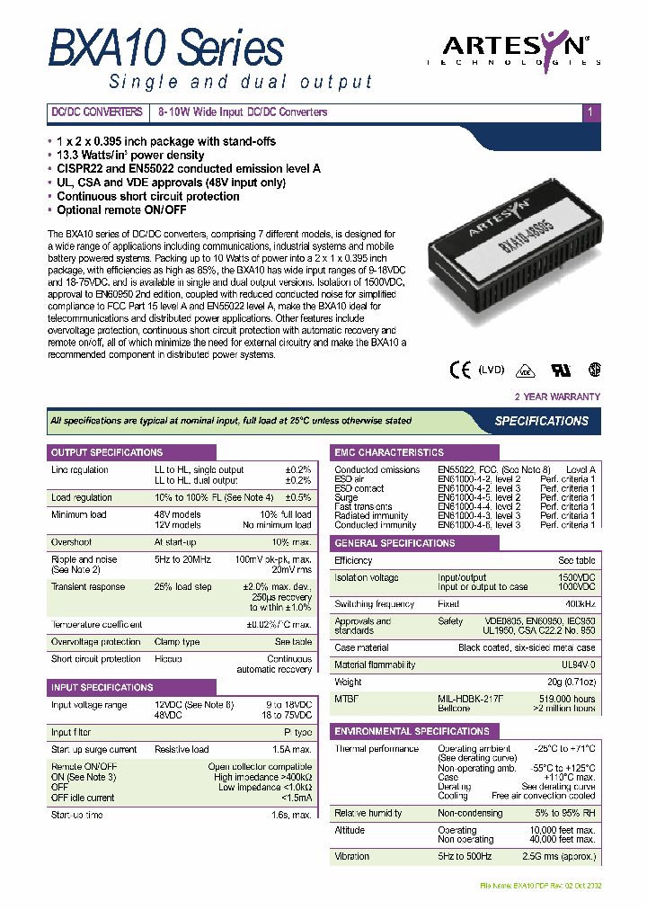 BXA10-48S12_1045808.PDF Datasheet