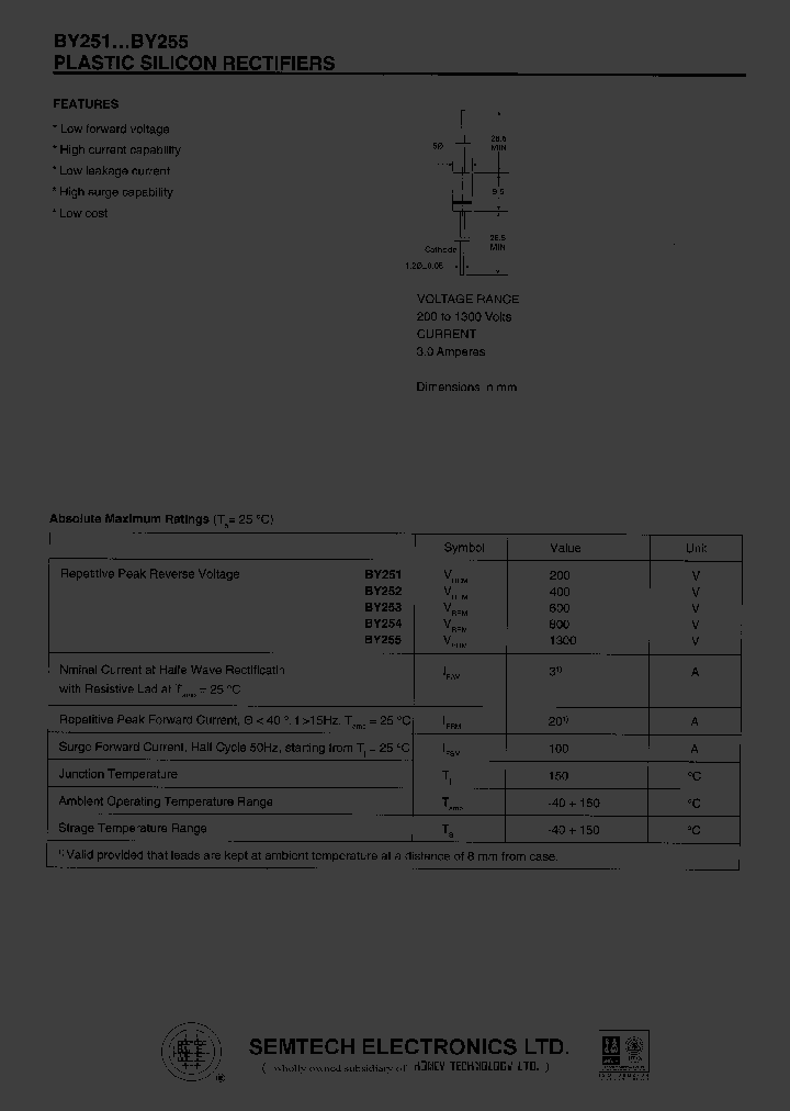 BY255_1222500.PDF Datasheet