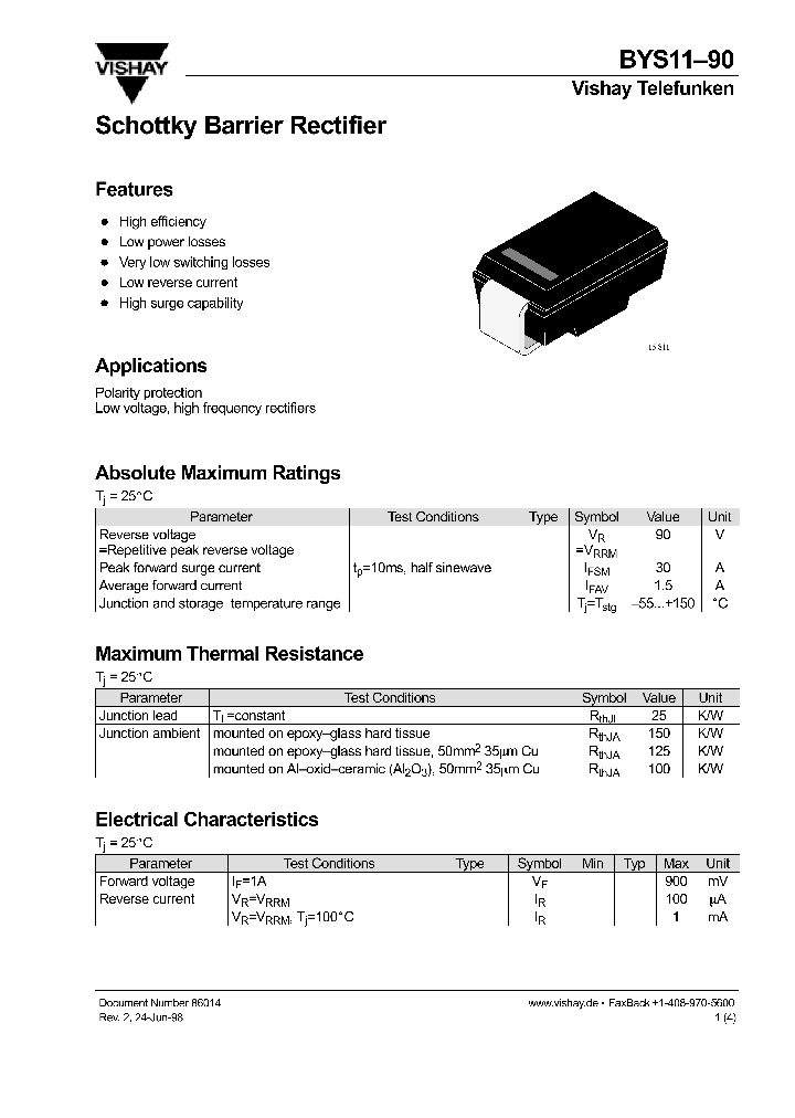 BYS1190_1222665.PDF Datasheet