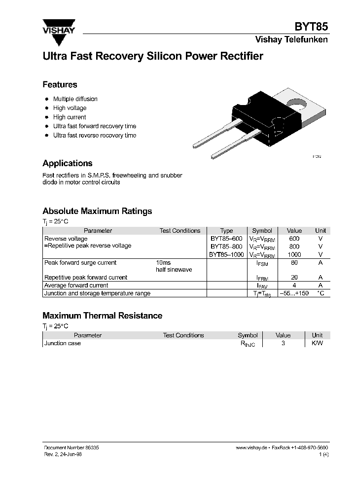 BYT85-800_1222707.PDF Datasheet