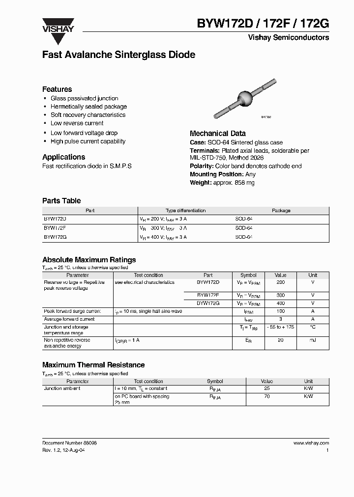 BYW172G_1222773.PDF Datasheet