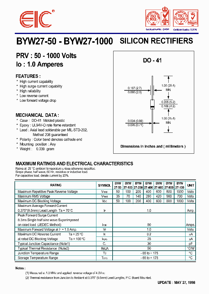 BYW27-800_1222776.PDF Datasheet