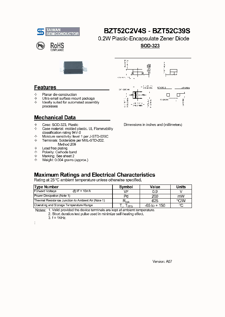 BZT52C9V1S_1083757.PDF Datasheet