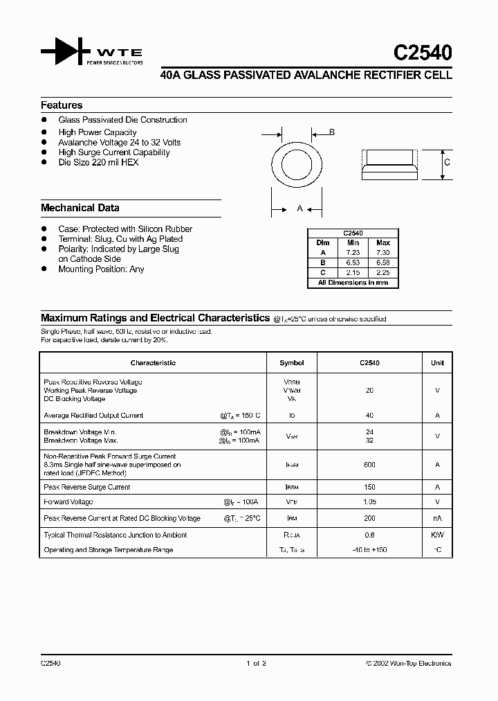 C2540_1223216.PDF Datasheet