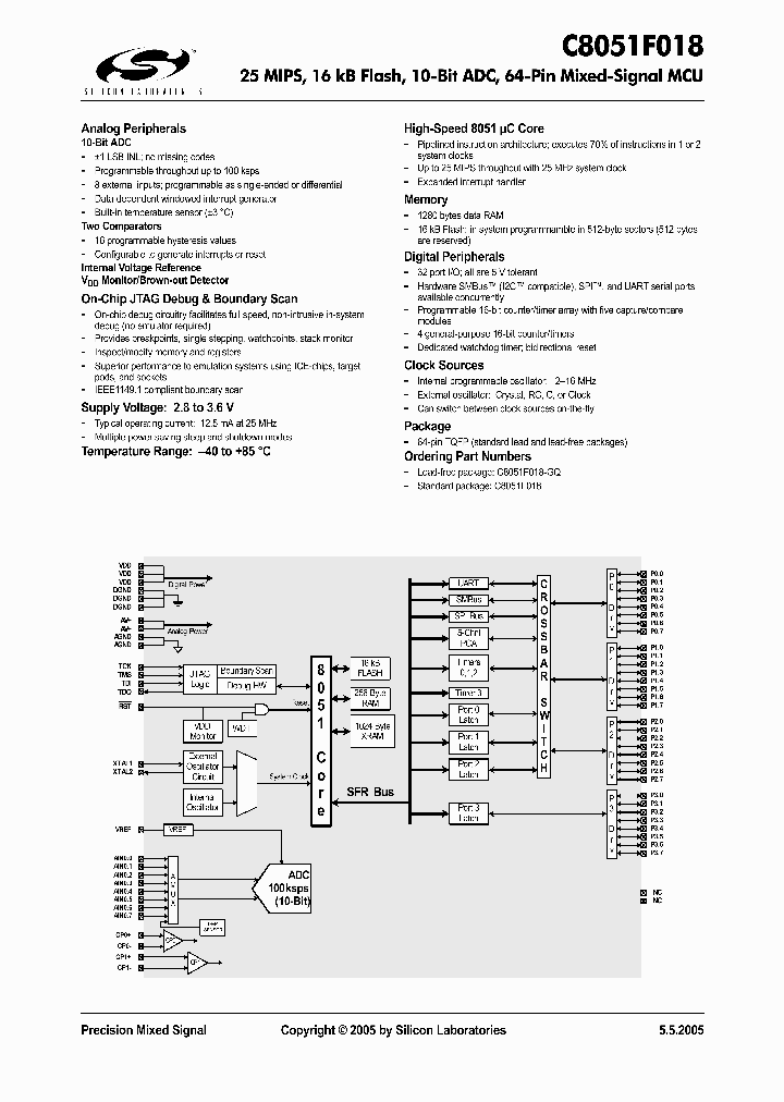 C8051F018-GQ_1223720.PDF Datasheet