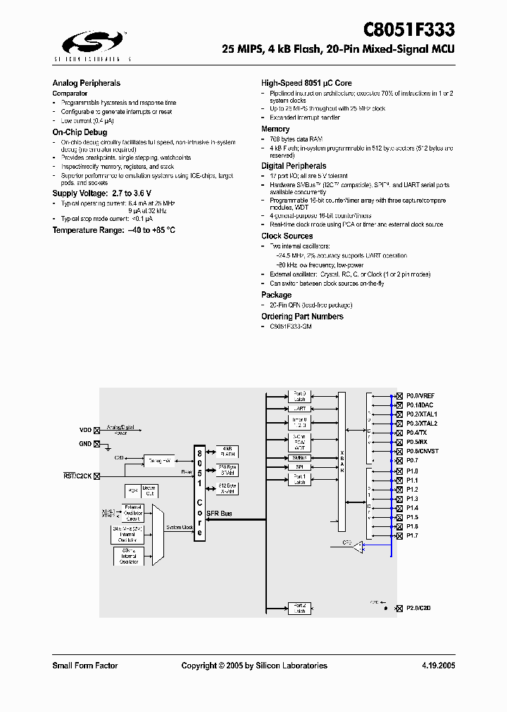 C8051F333-GM_1223778.PDF Datasheet