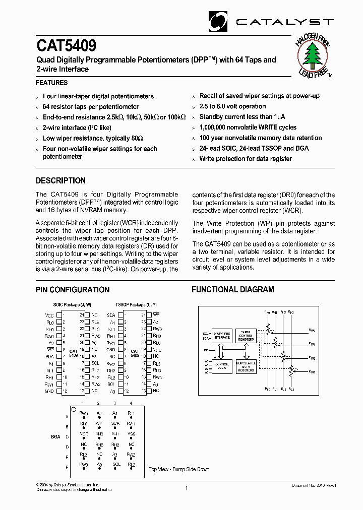 CAT5409YI-50-TE13_1224166.PDF Datasheet