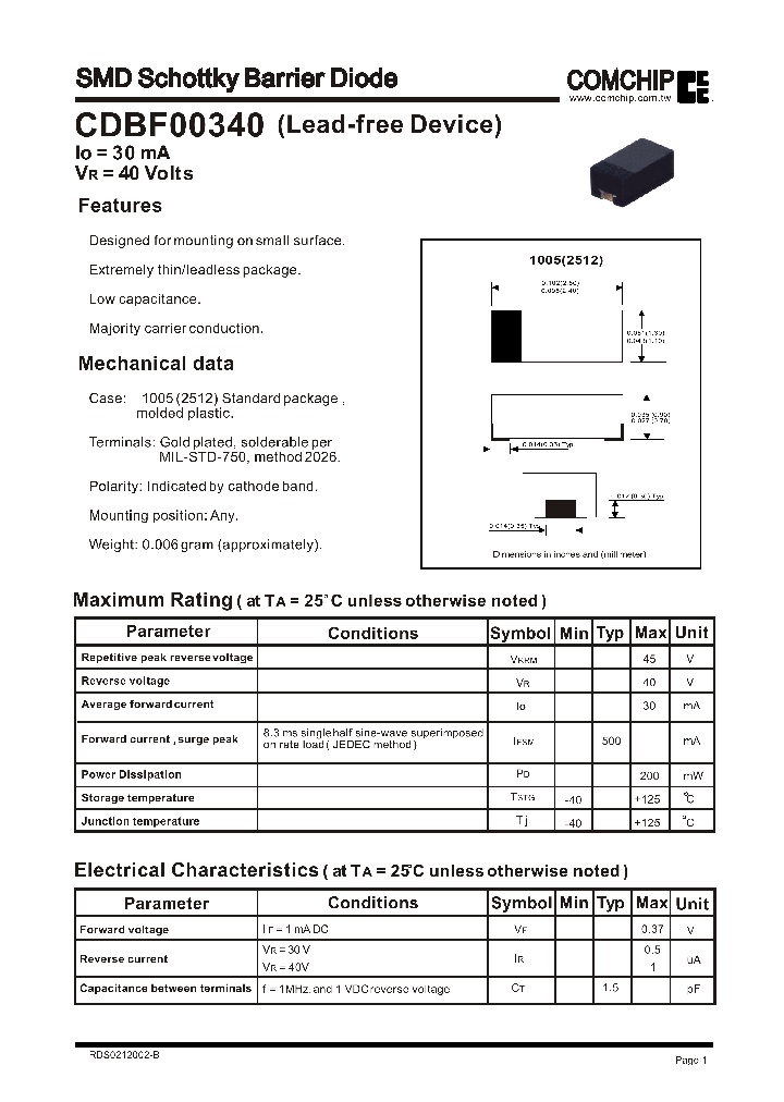 CDBF00340_1225182.PDF Datasheet