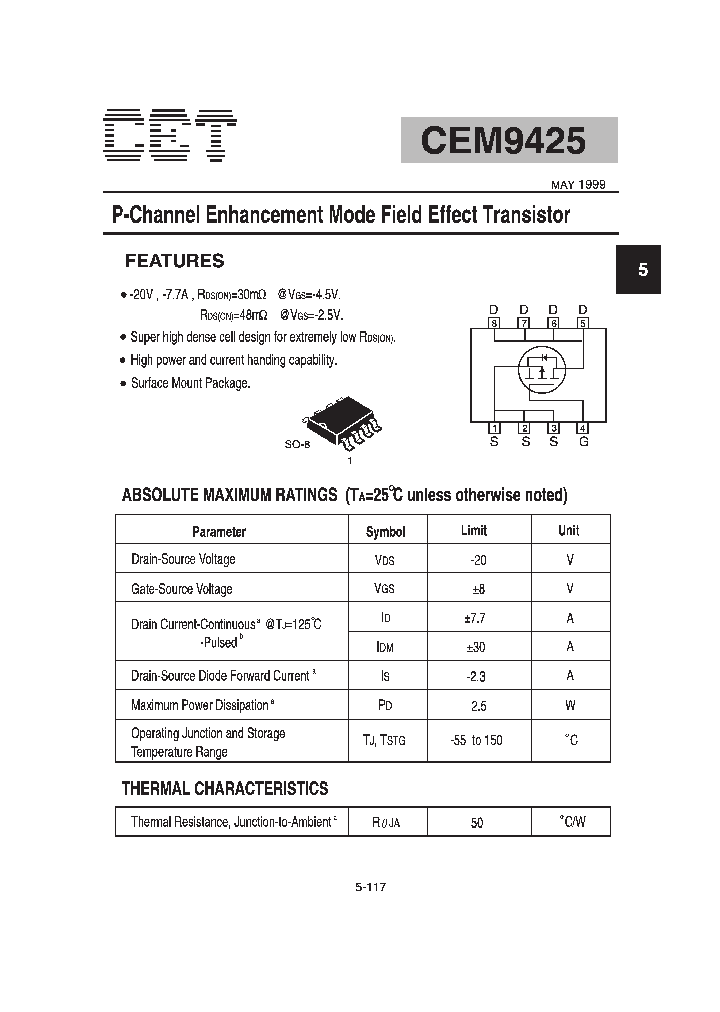 CEM9425_1225764.PDF Datasheet