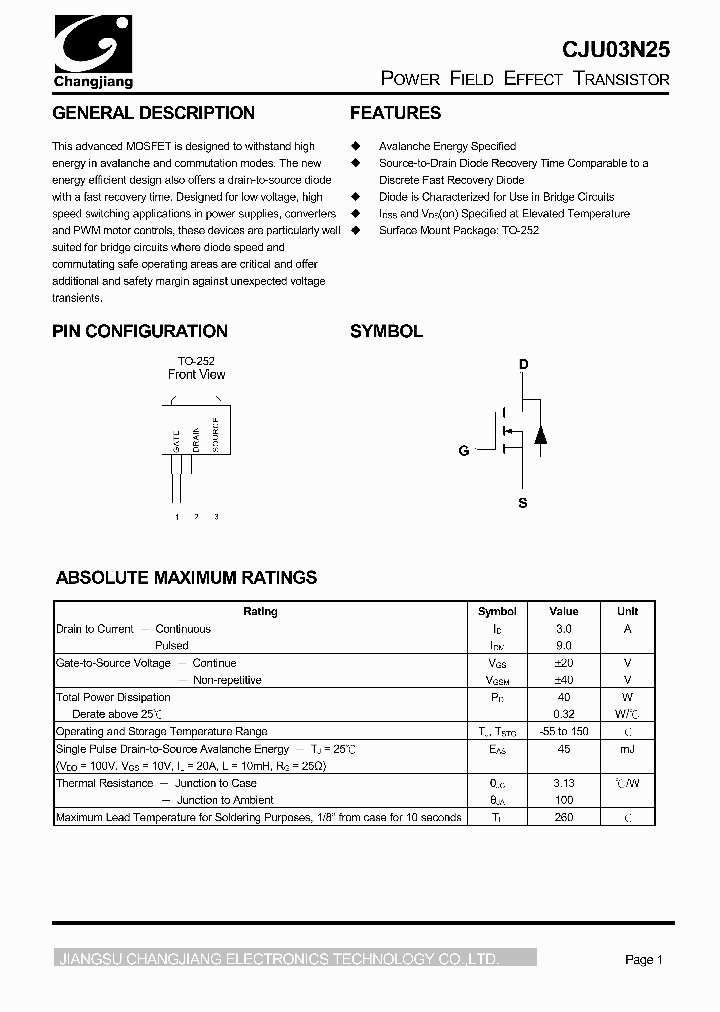CJU03N25_1226341.PDF Datasheet