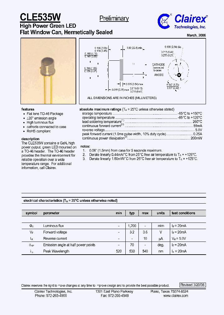 CLE535W_1100093.PDF Datasheet
