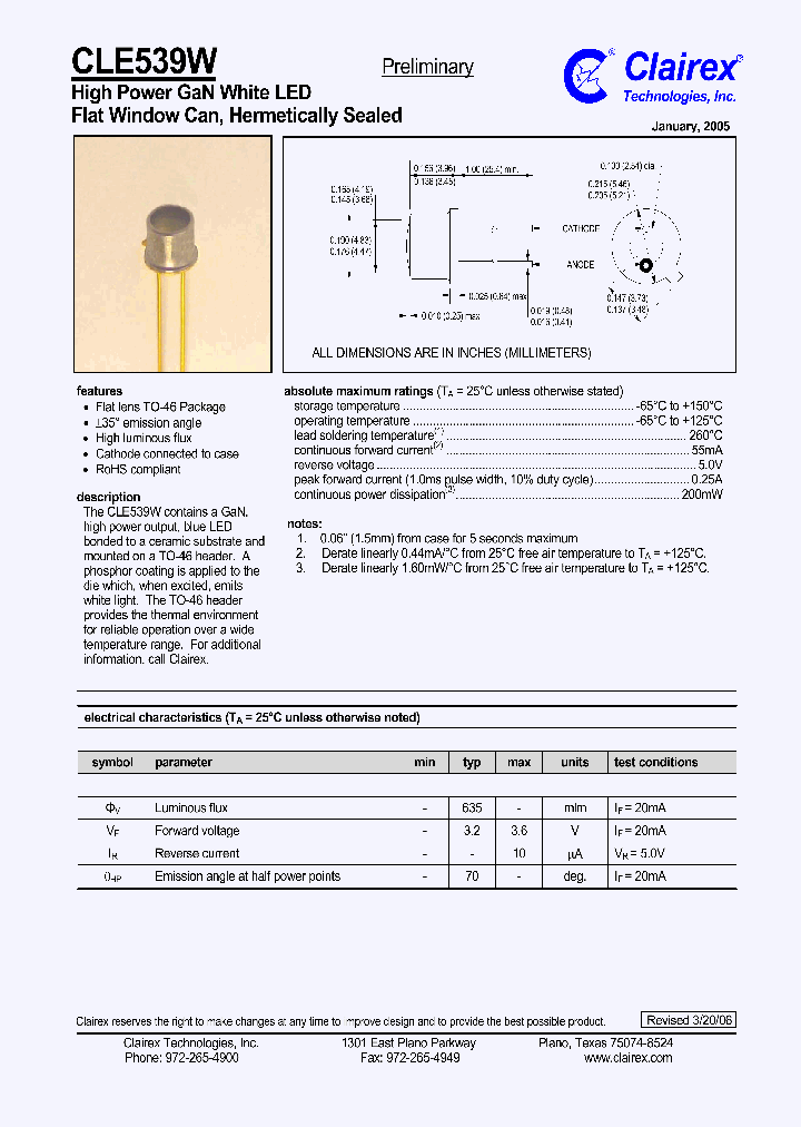CLE539W_1100097.PDF Datasheet