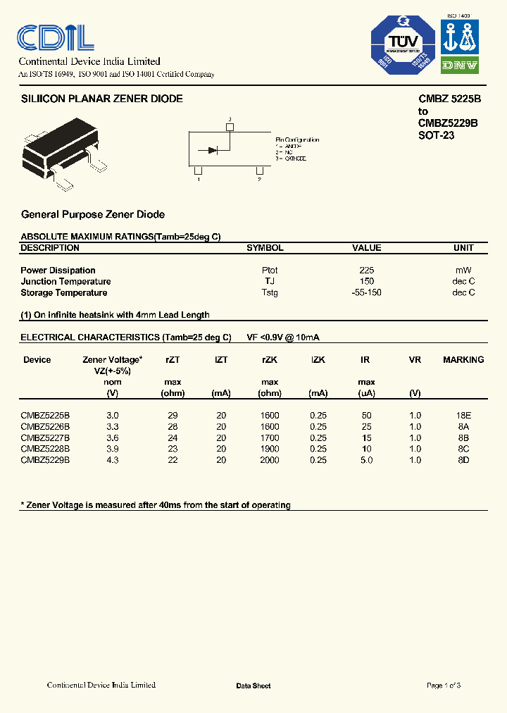 CMBZ5229B_633599.PDF Datasheet