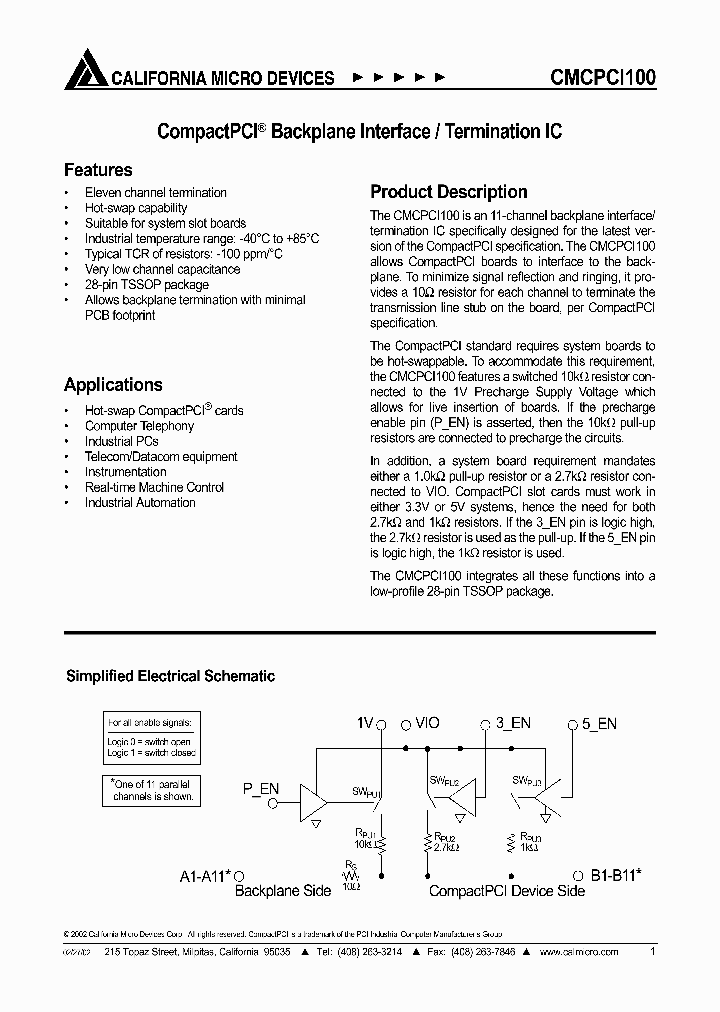 CMCPCI100TS_1227202.PDF Datasheet