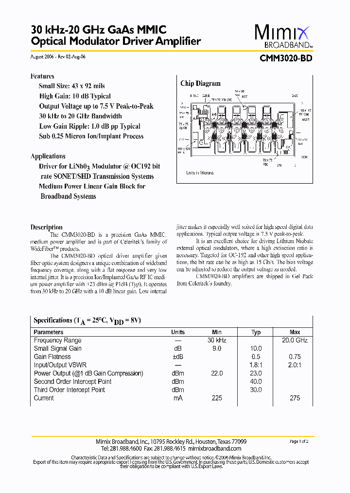 CMM3020-BD06_1037933.PDF Datasheet