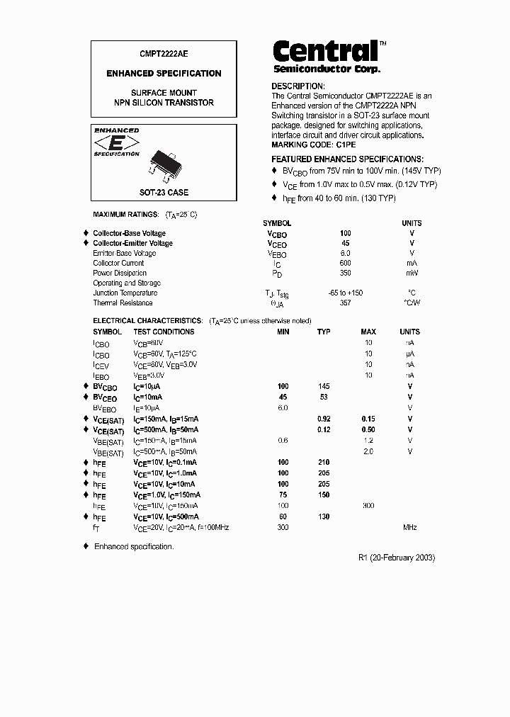 CMPT2222AE_1227395.PDF Datasheet