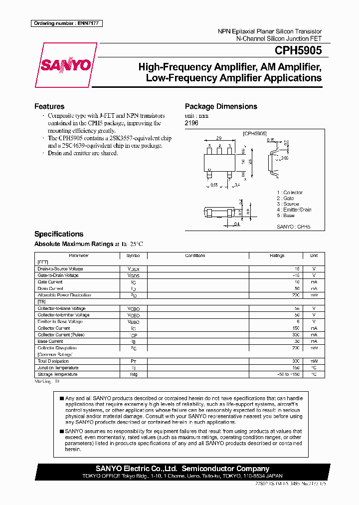 CPH5905_1112934.PDF Datasheet
