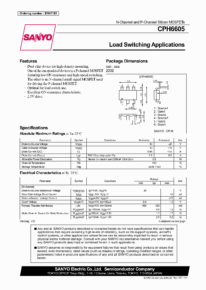 CPH6605_1093837.PDF Datasheet