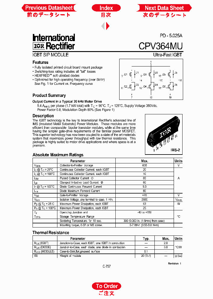 CPV364MU_1228207.PDF Datasheet