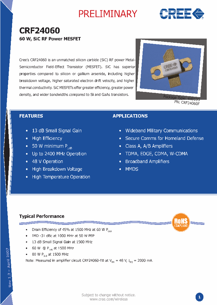 CRF24060_1228365.PDF Datasheet