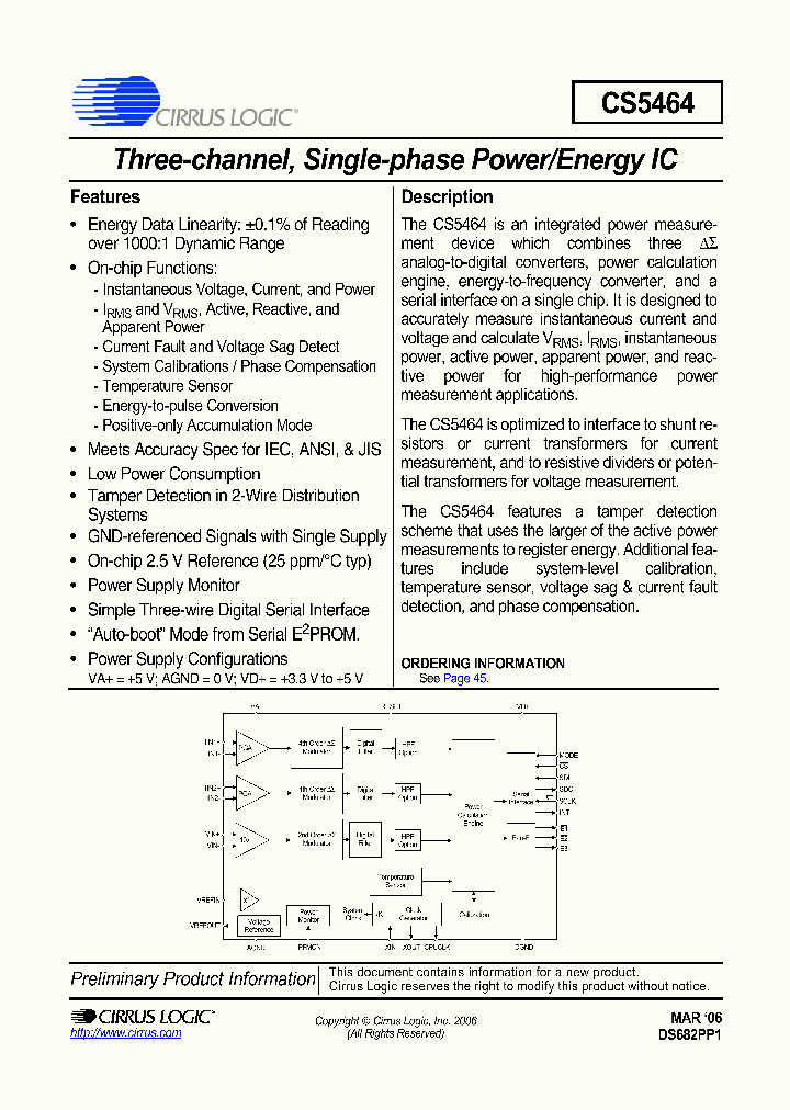 CS5464_1112907.PDF Datasheet