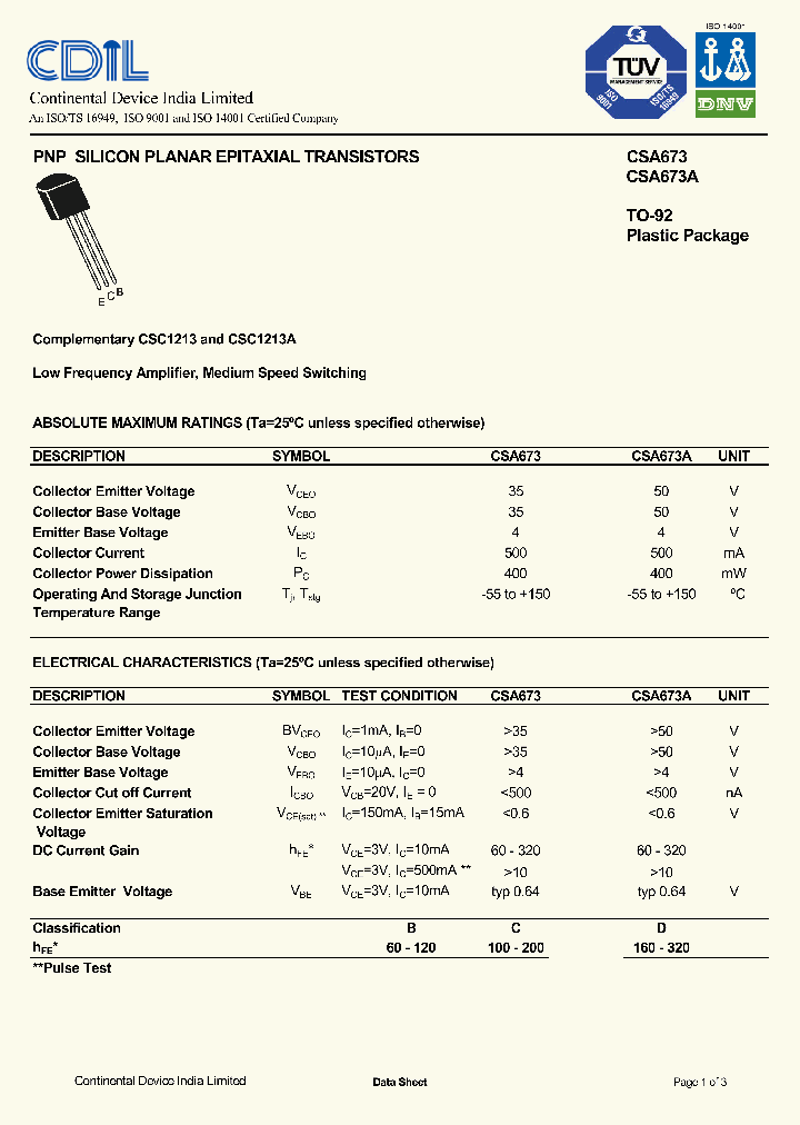CSA673_1175900.PDF Datasheet