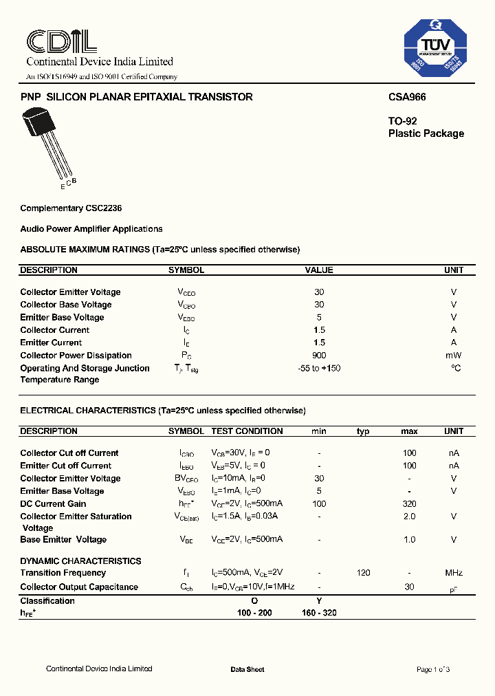 CSA966_1096853.PDF Datasheet