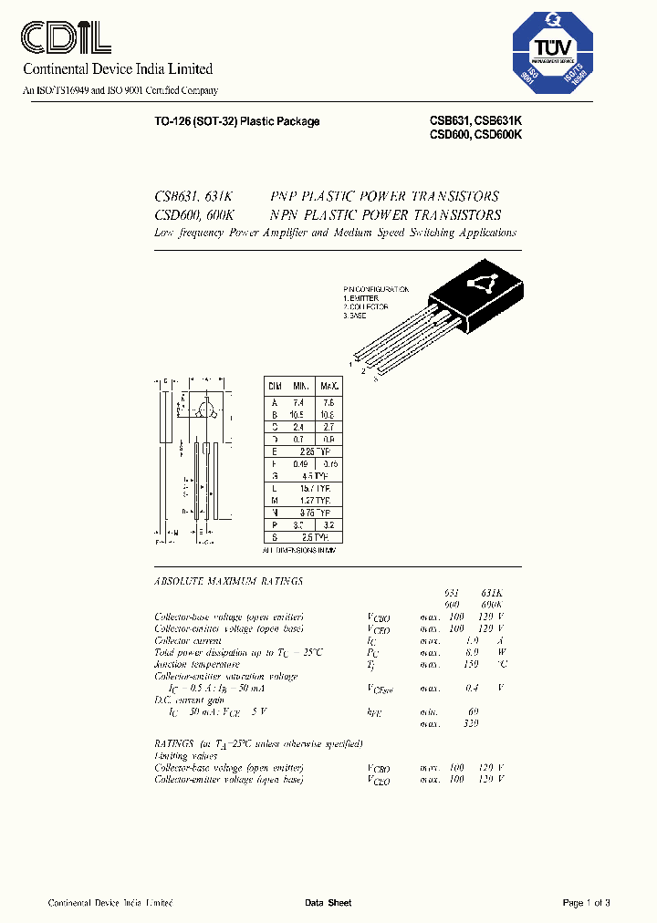 CSD600_1173235.PDF Datasheet
