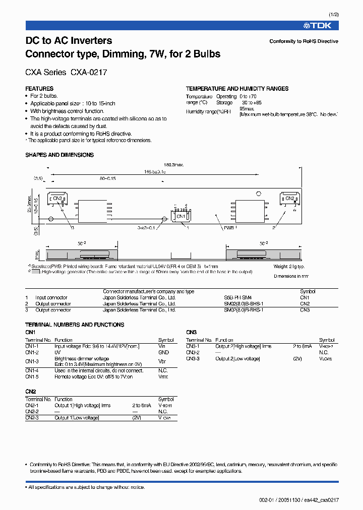 CXA-0217_1229497.PDF Datasheet