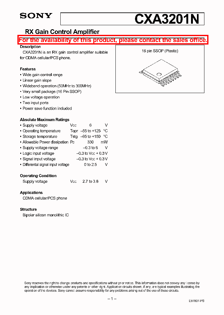 CXA3201N_1229753.PDF Datasheet