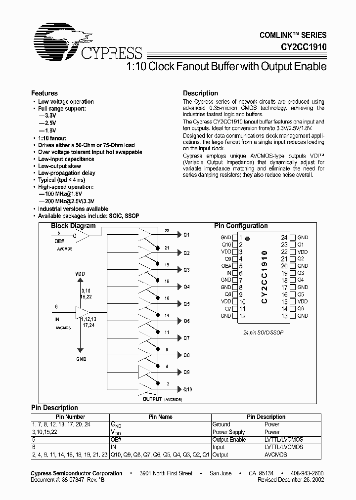 CY2CC1910SIT_1230323.PDF Datasheet