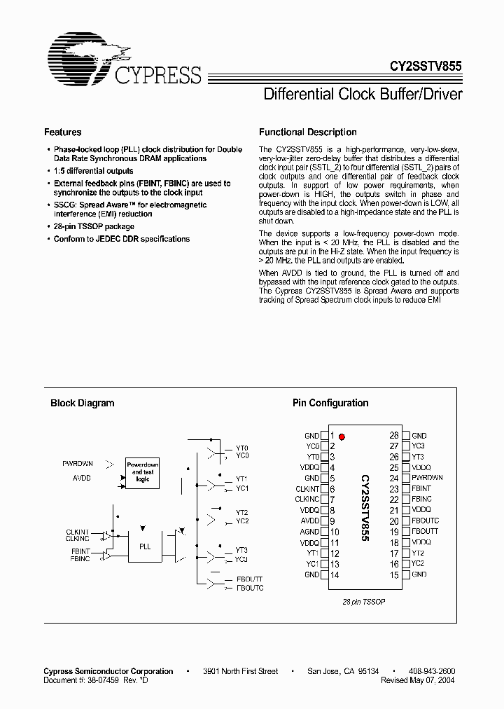 CY2SSTV855ZIT_1230338.PDF Datasheet